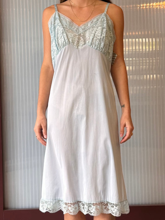 1950s Vanity Fair Blue Slip