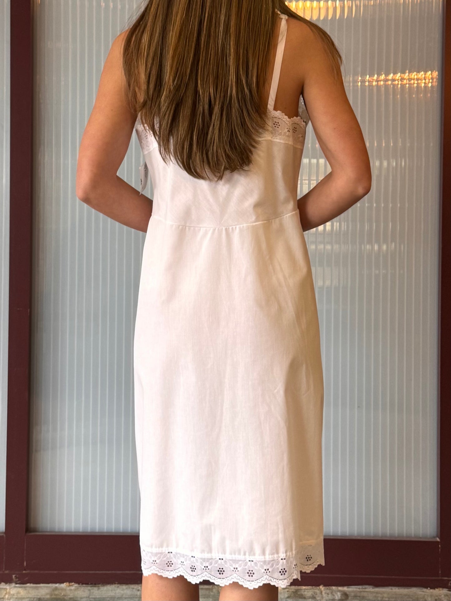 1960s Dixie Belle White Linen Slip