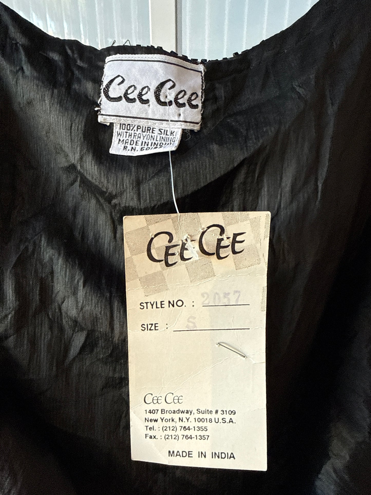 1980s Black Sequin Vest