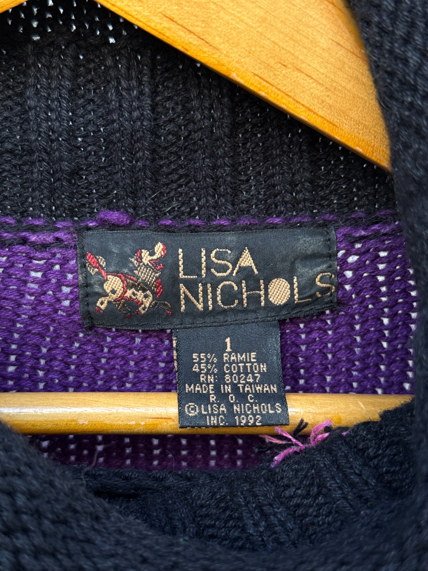 1990s Colorful Geometric Patterned Knit Sweater