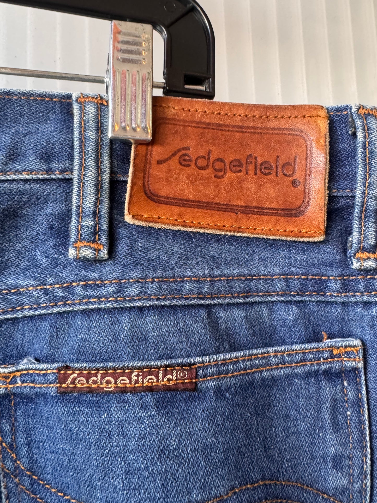 1970s Blue Denim Straight Leg Jeans