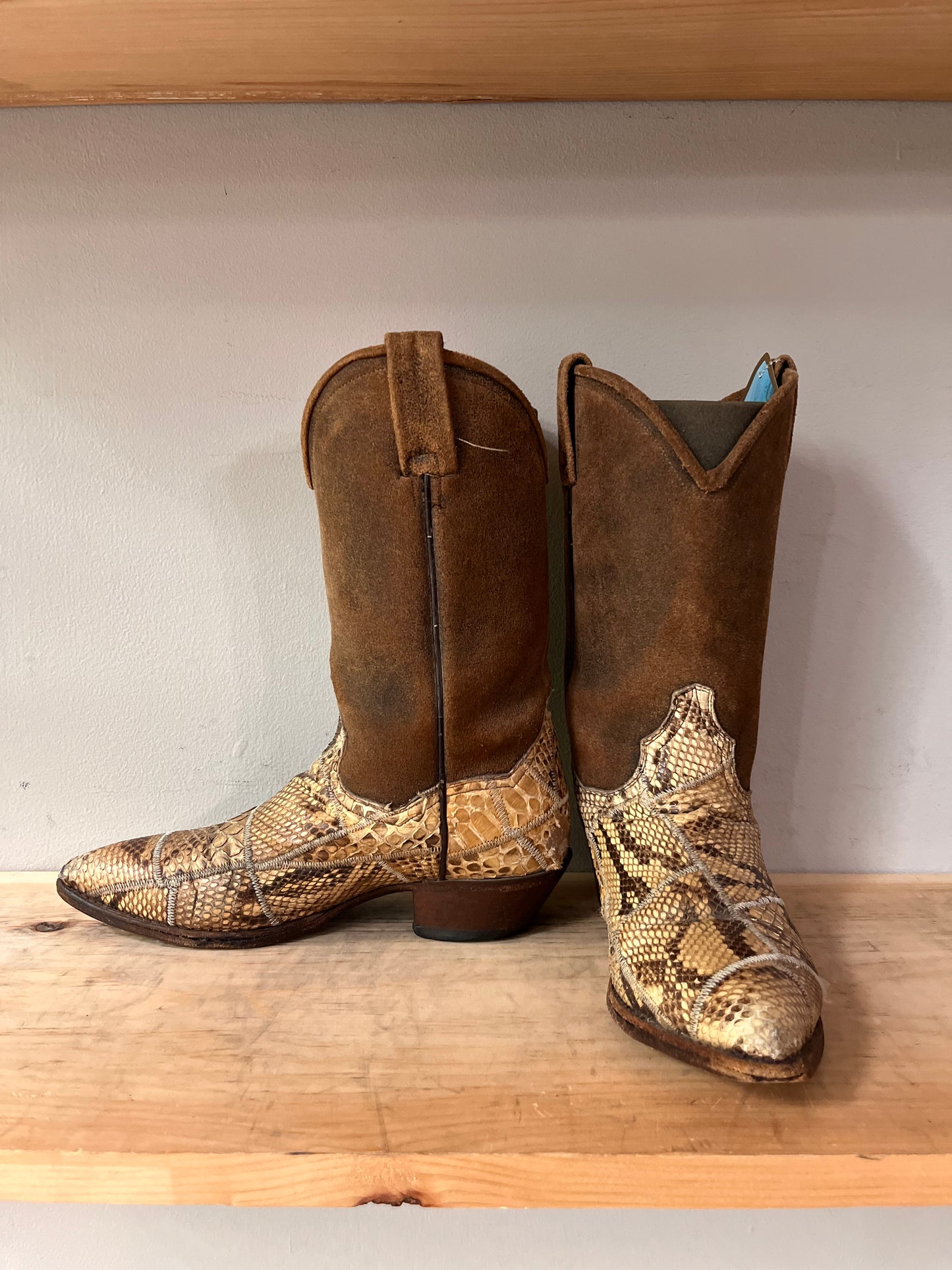 Dan Post Brown Snakeskin Boots