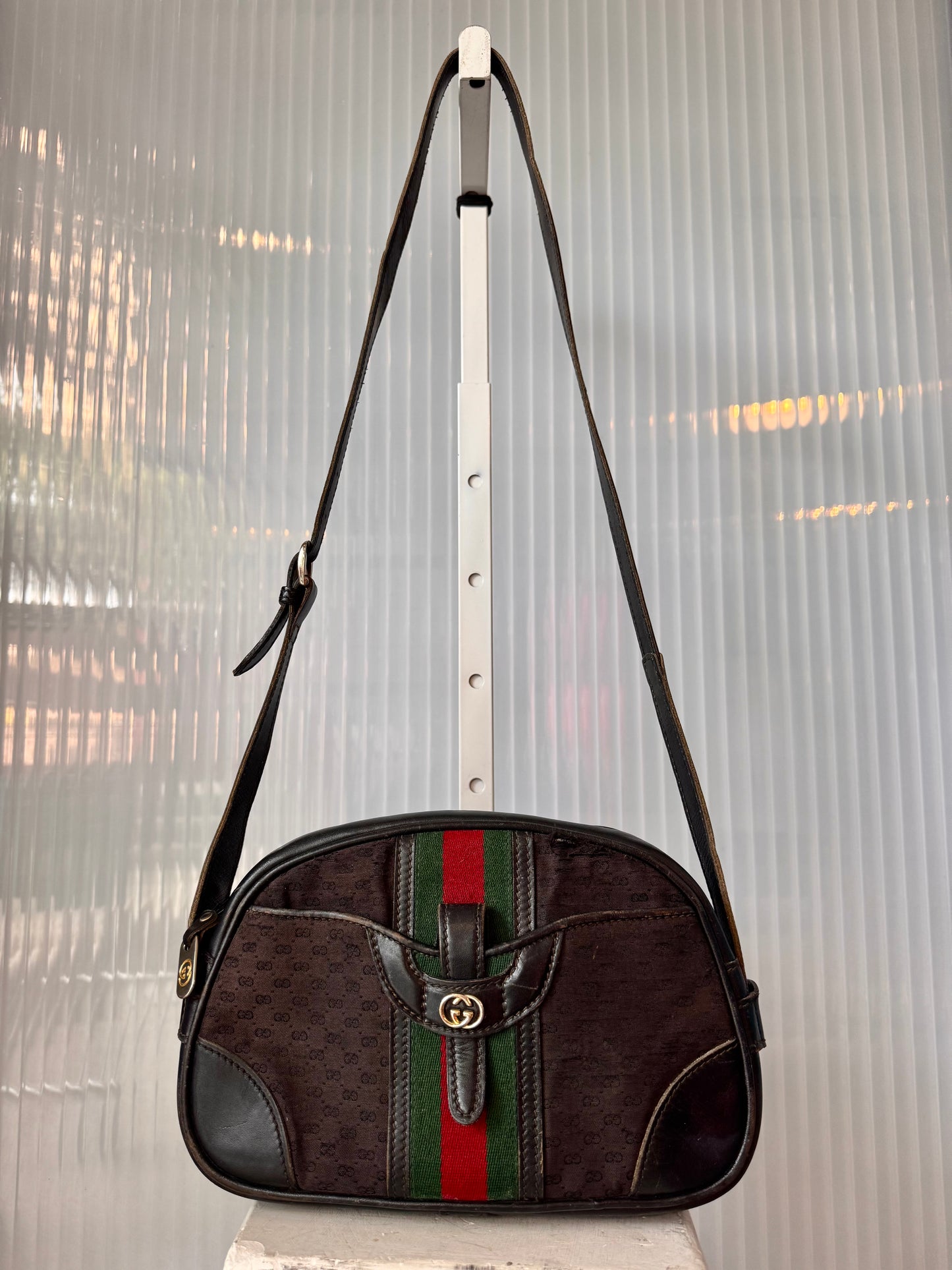 1980s Gucci Brown Crossbody Bag