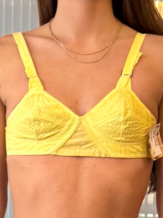 1950s Maidenform Yellow Bullet Bra