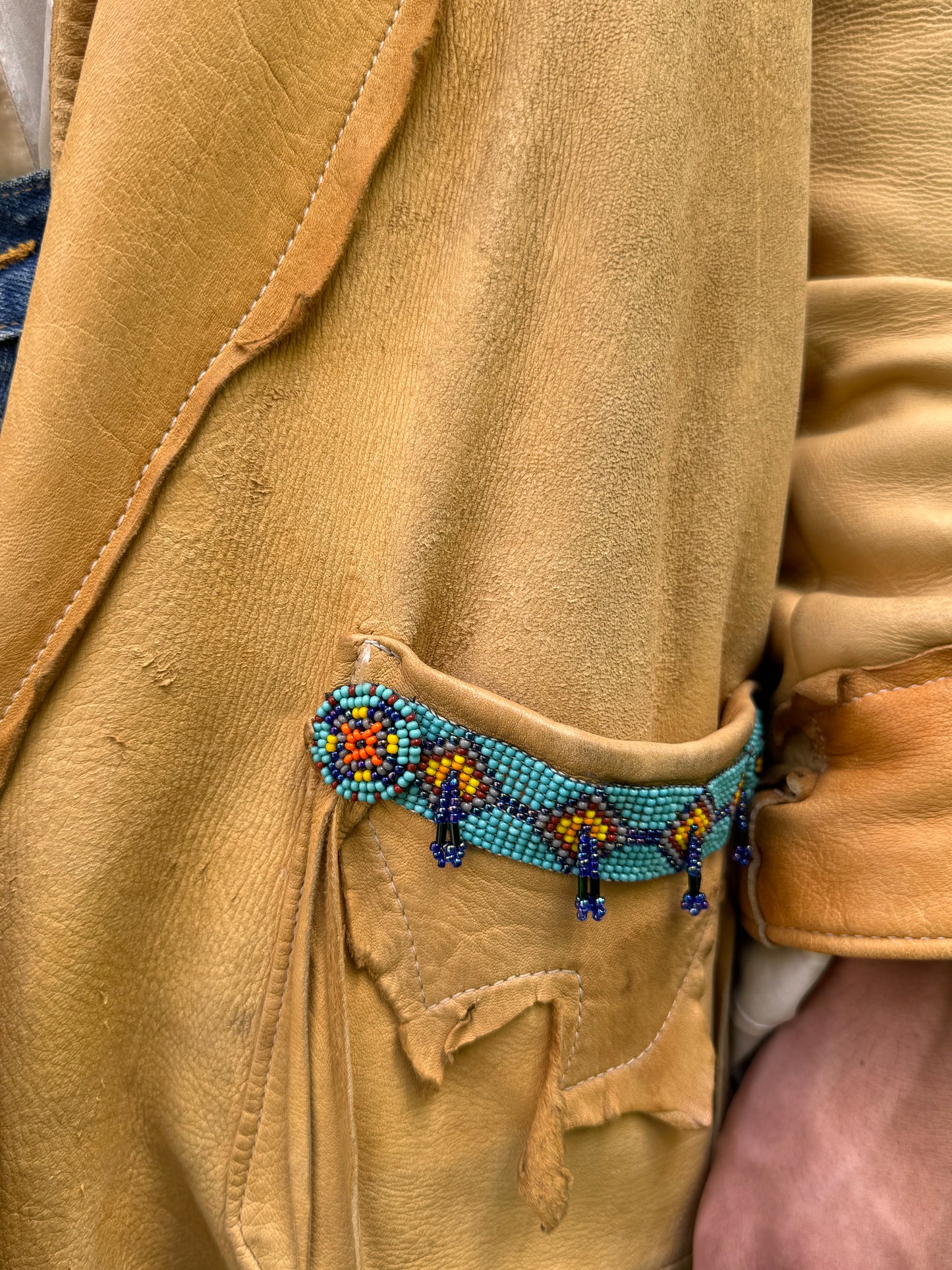 1970s Native American Leather Jacket