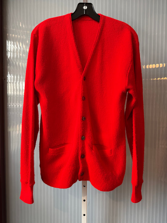 1960s/70s Bright Red Knit Cardigain