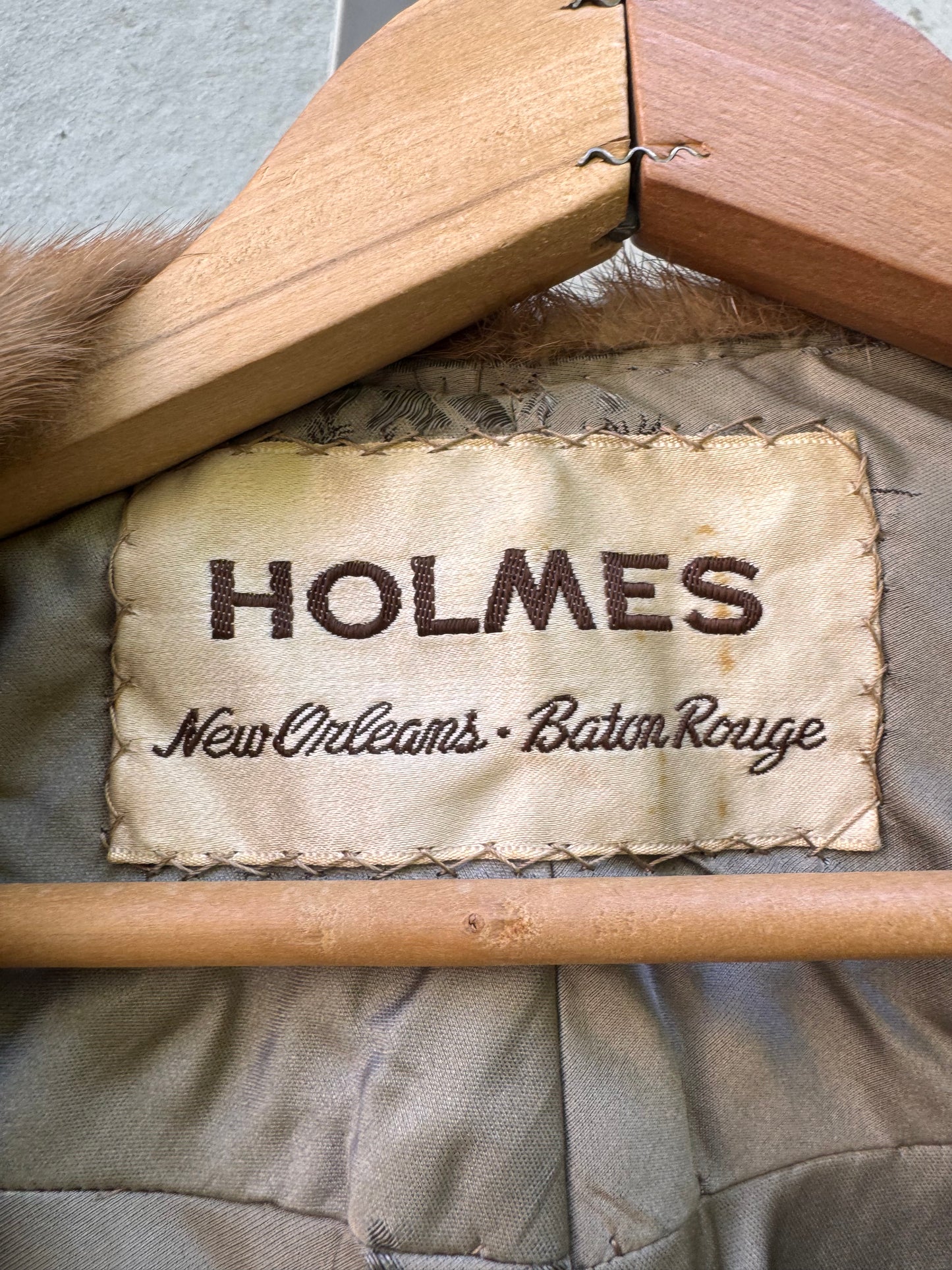 Mink Fur Stole with Collar & Pockets