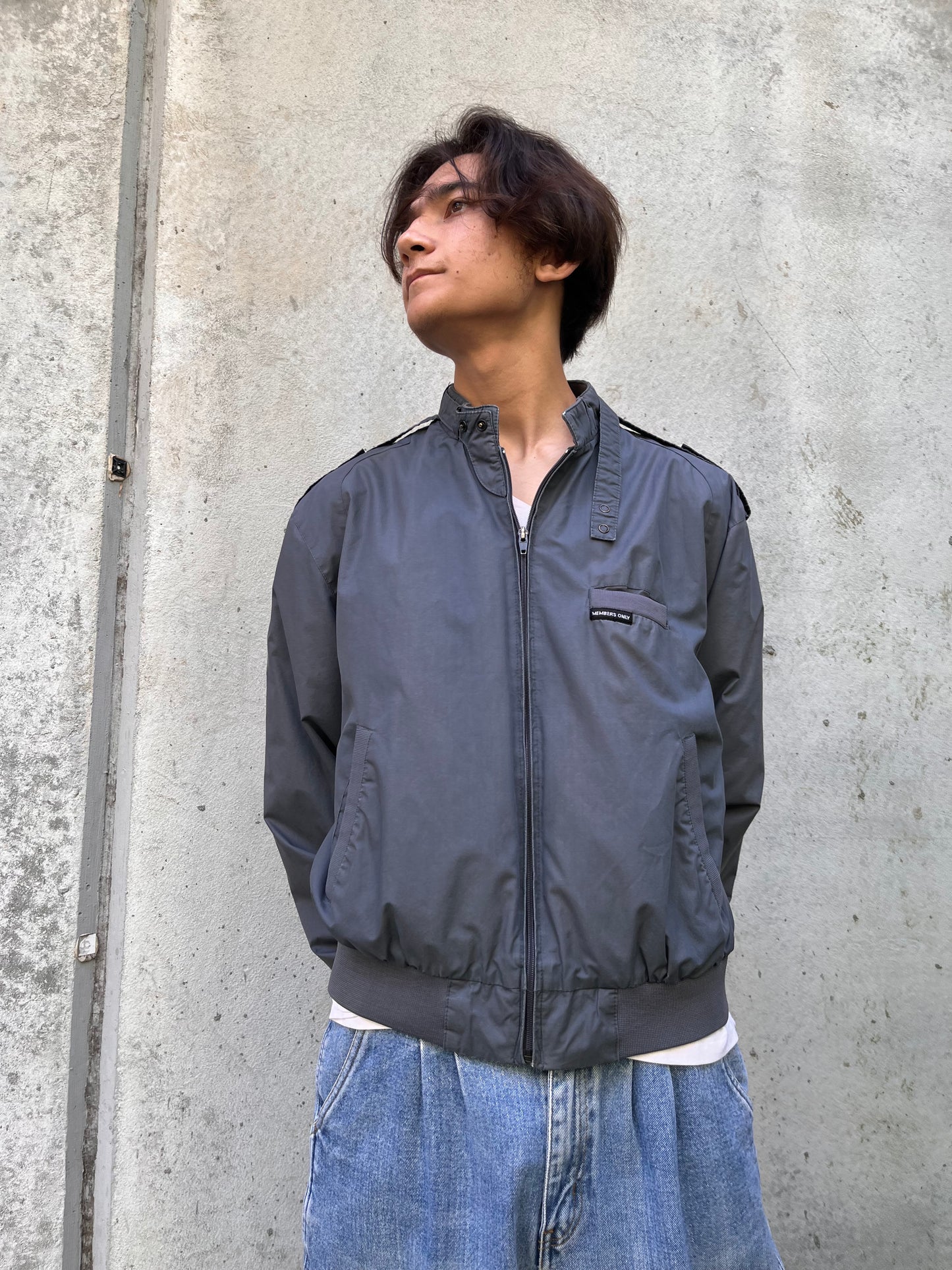 1980s Members Only Grey Jacket