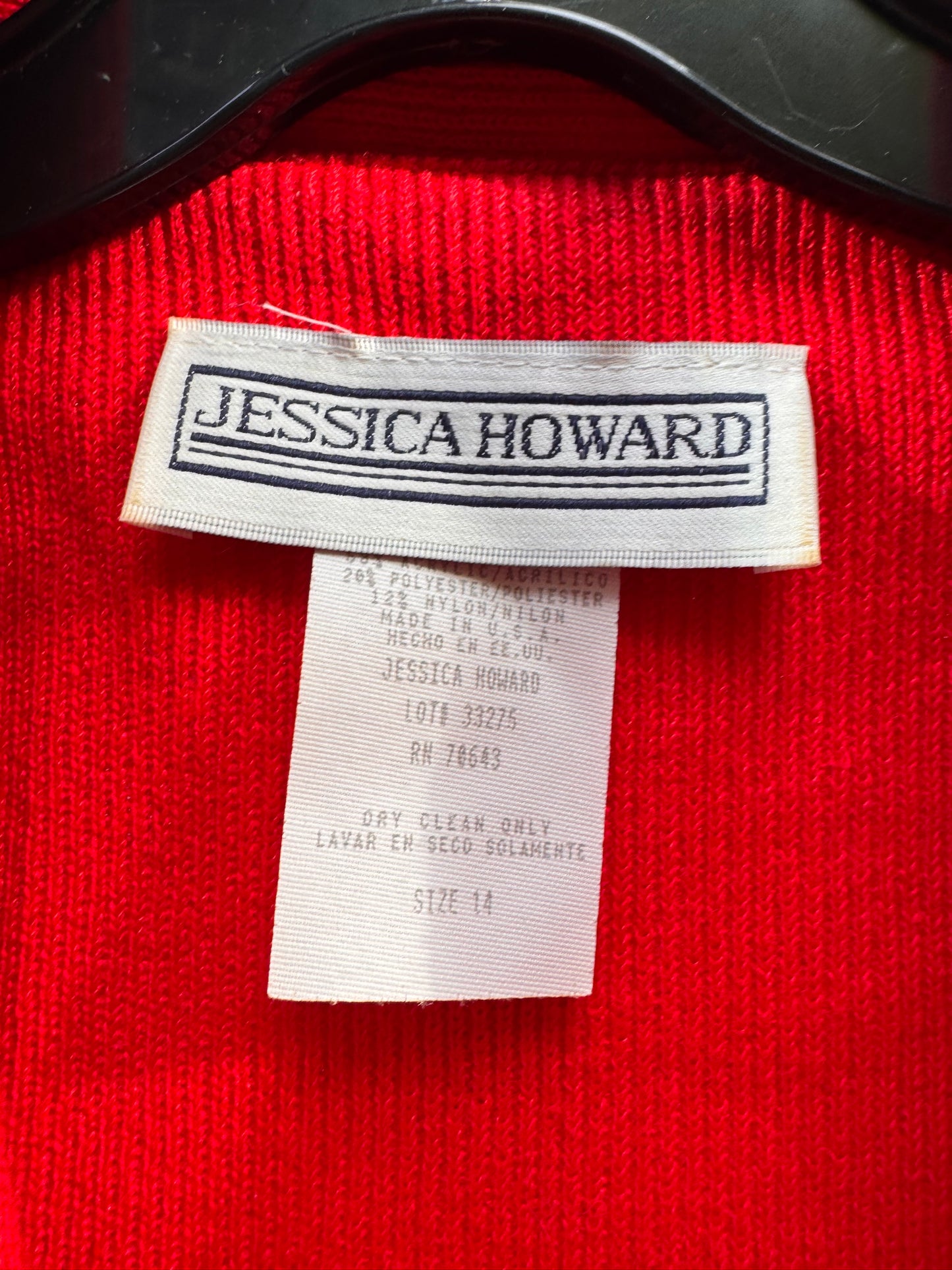 1980s Red & Black Knit Sweater Blazer