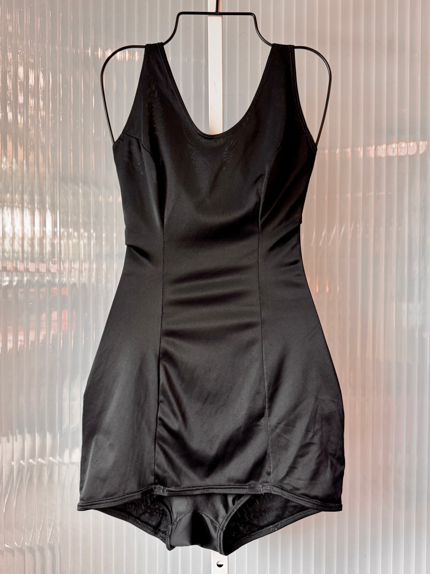 1960s Black One Piece Swim Suit