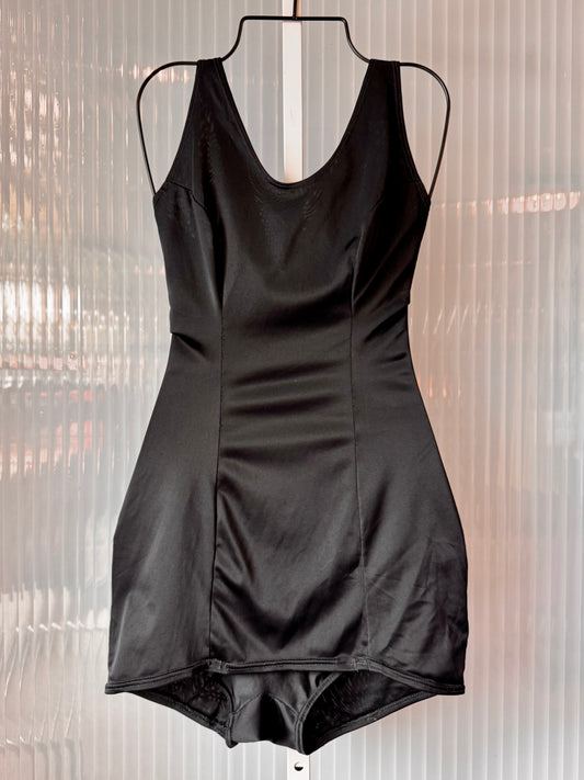 1960s Black One Piece Swim Suit