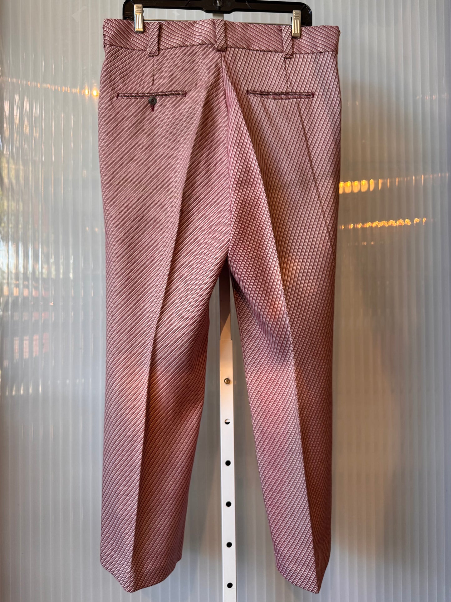 1970s Red & White Striped Trousers