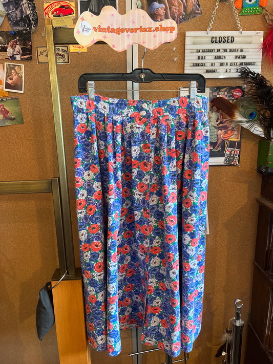 1980s It’s Paquette Floral Skirt
