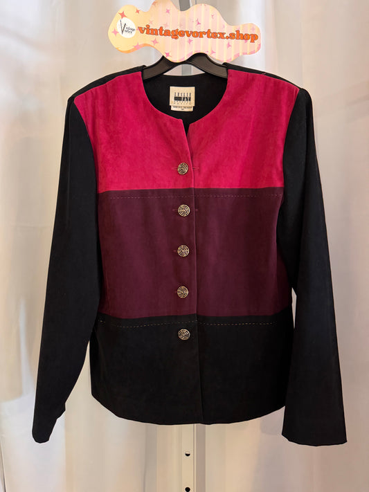 1980s Red, Burgundy, & Black Jacket