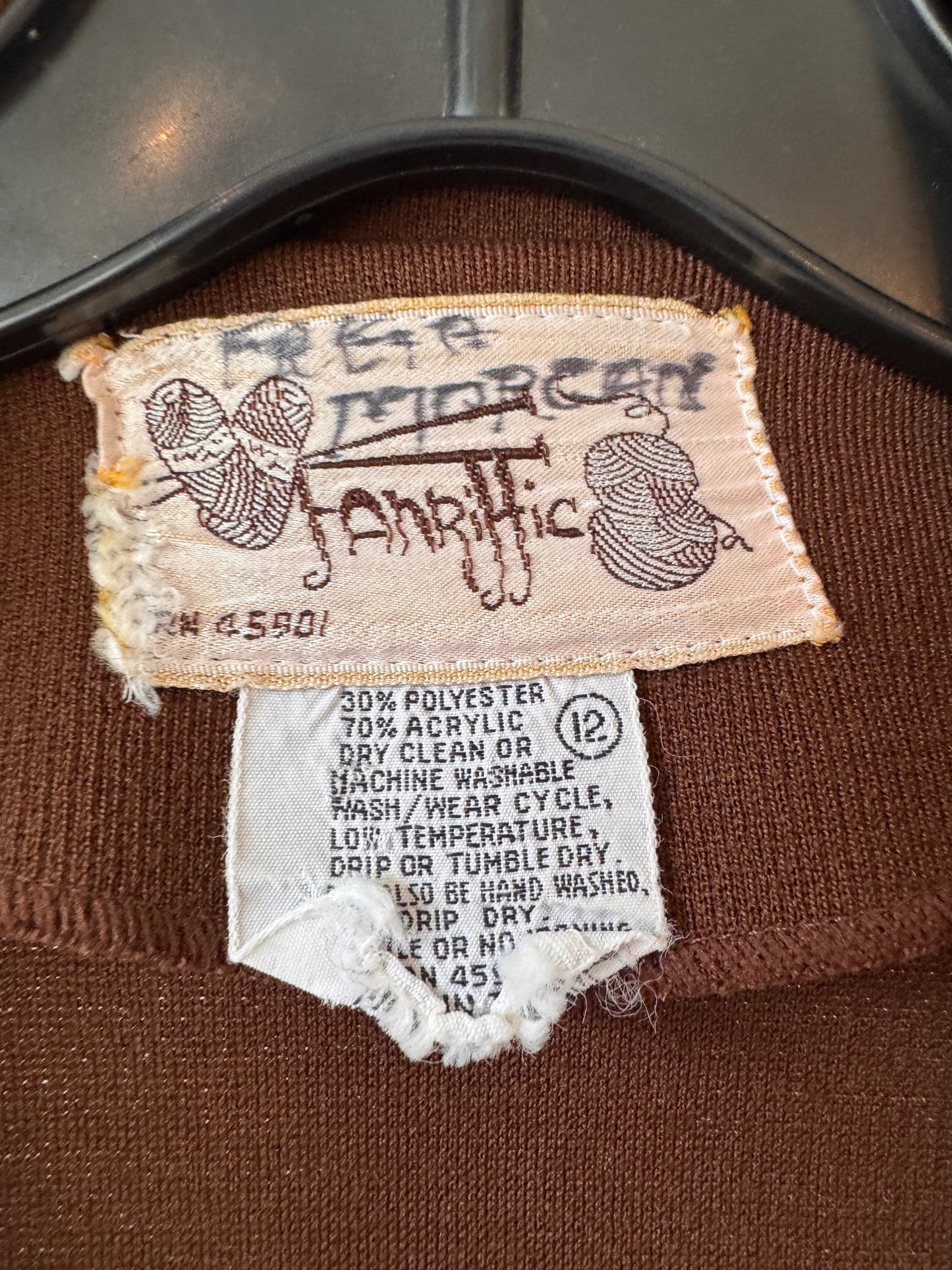 1970s Brown Polyknit Leisure-Suit Jacket