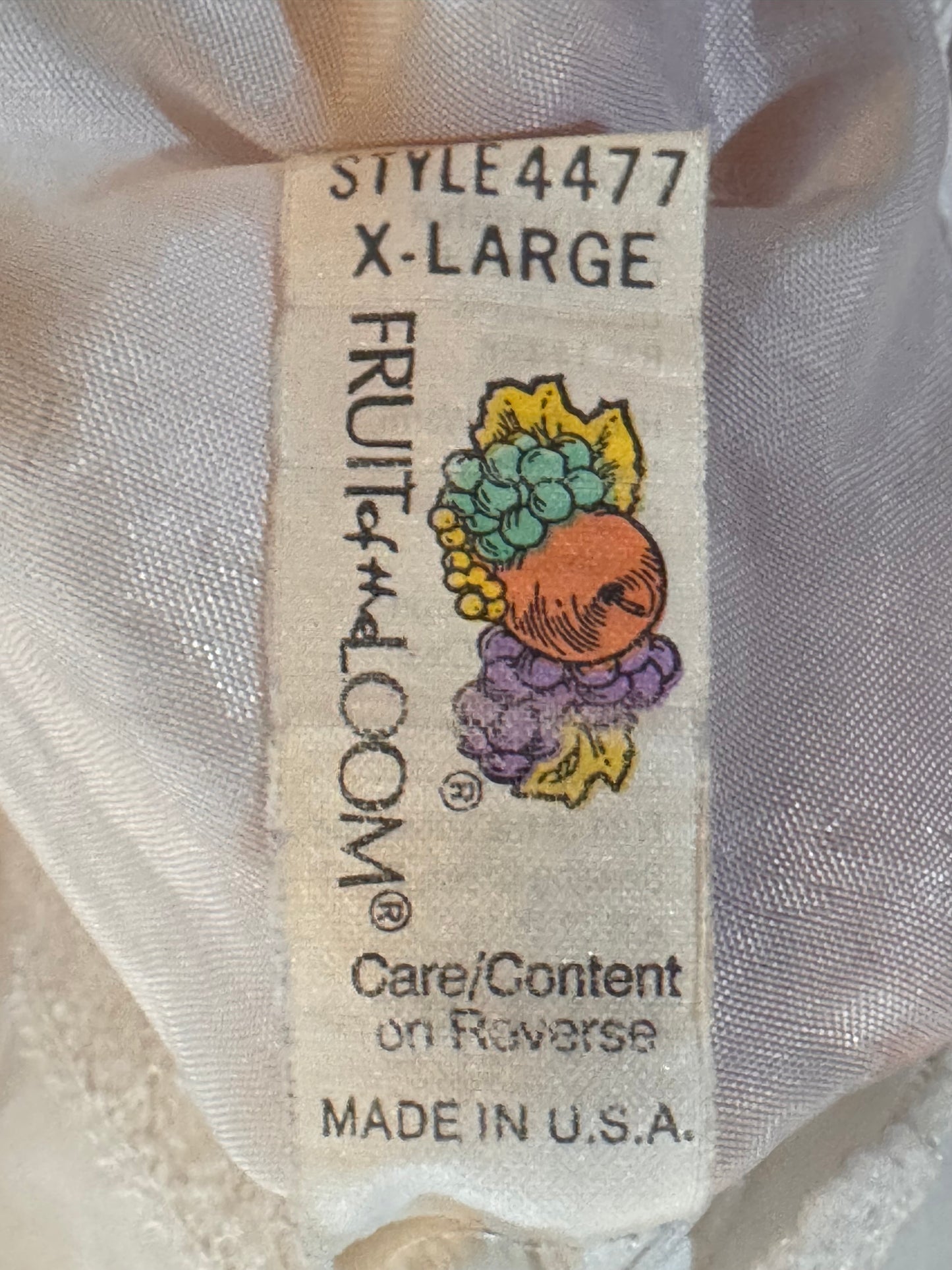 1980s Fruit of The Loom White Skirt Slip