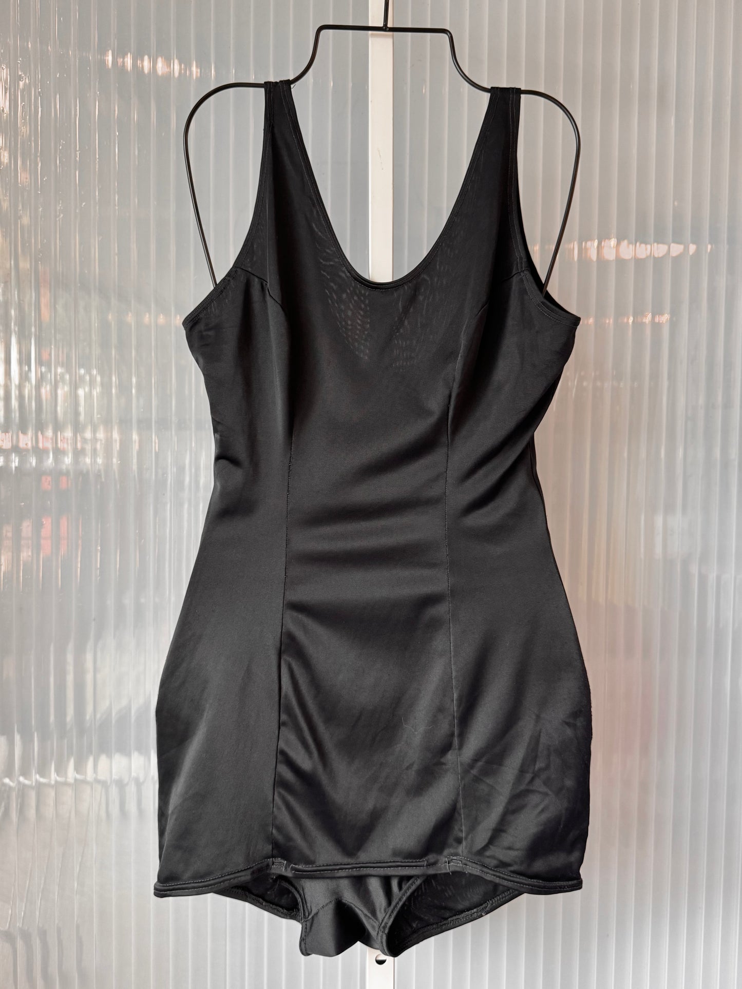 1960s Black One Piece Swim Suit