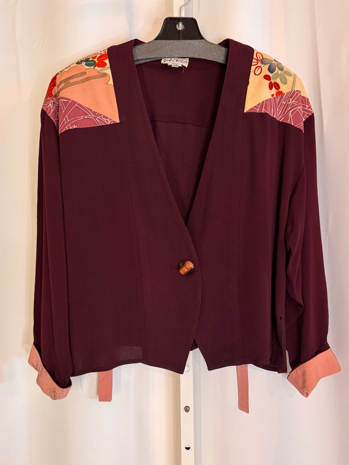 1990s Kimono Inspired Maroon Set