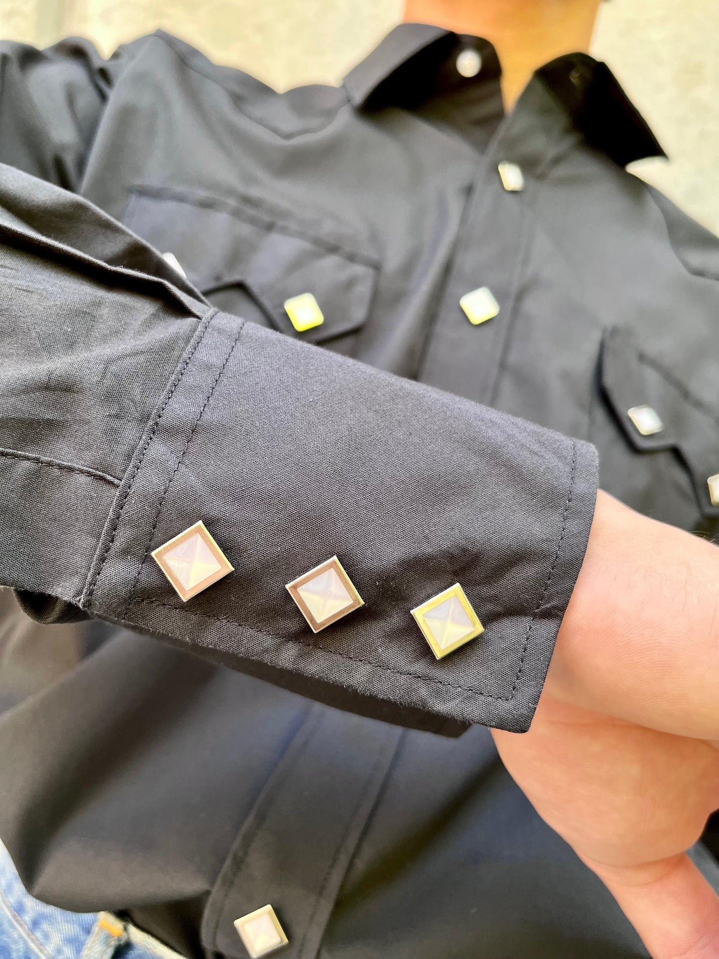 2000s White Horse Black Western Shirt