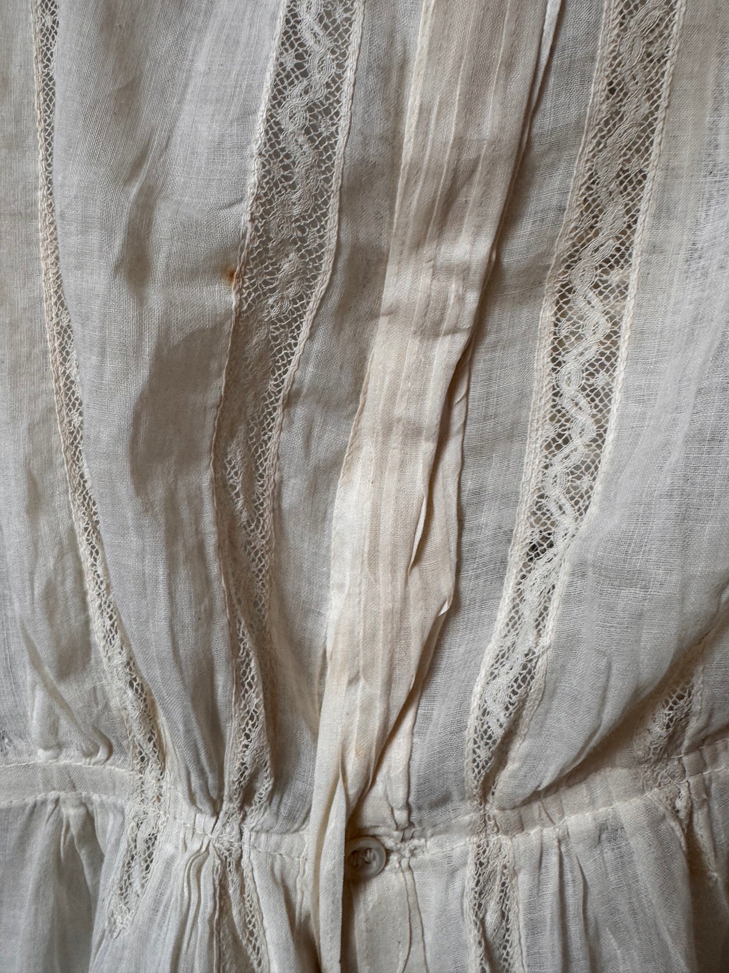 Edwardian Sheer Cream Lace Blouse