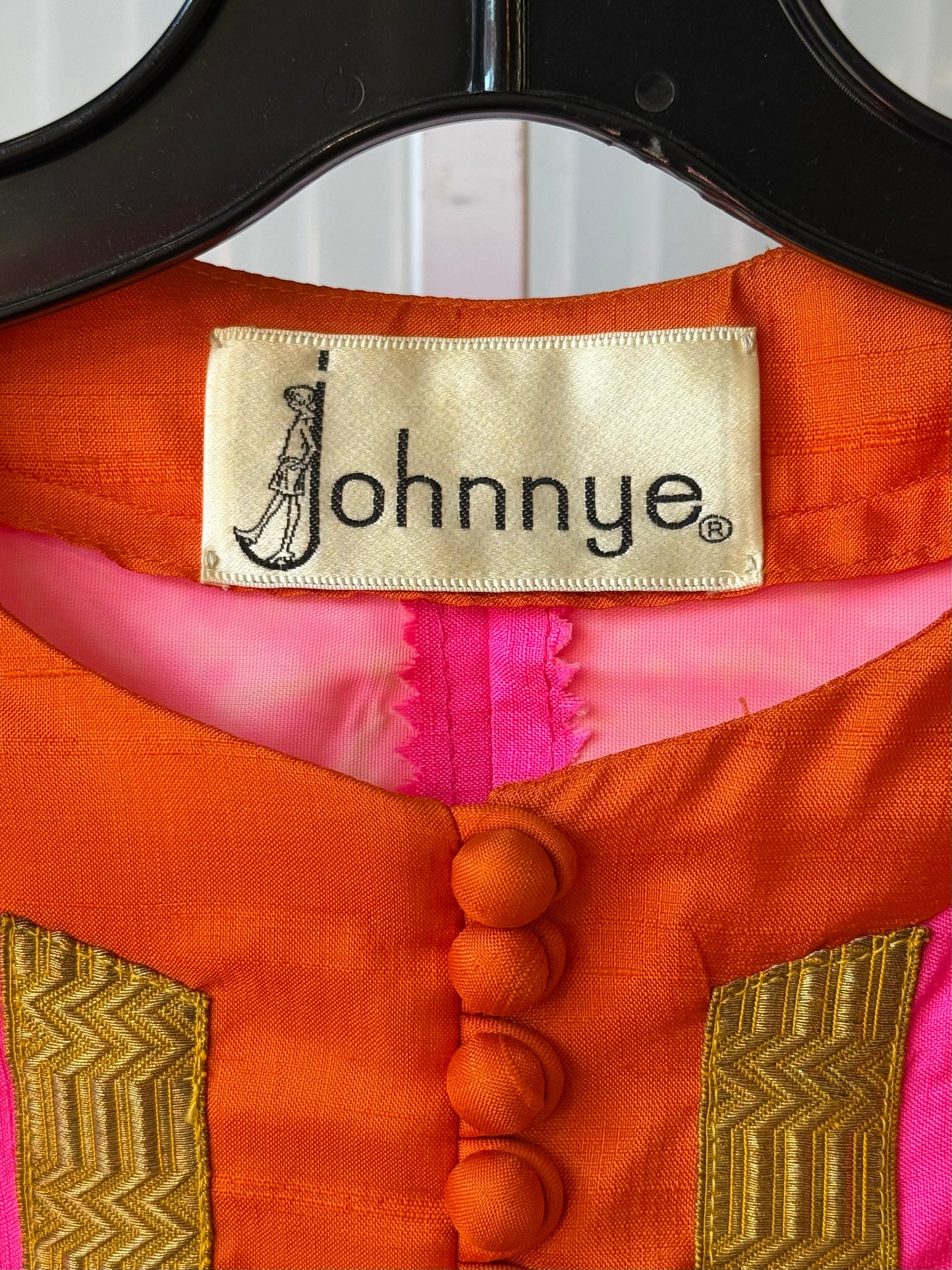 1960s Neon Pink Kurta-Style Dress