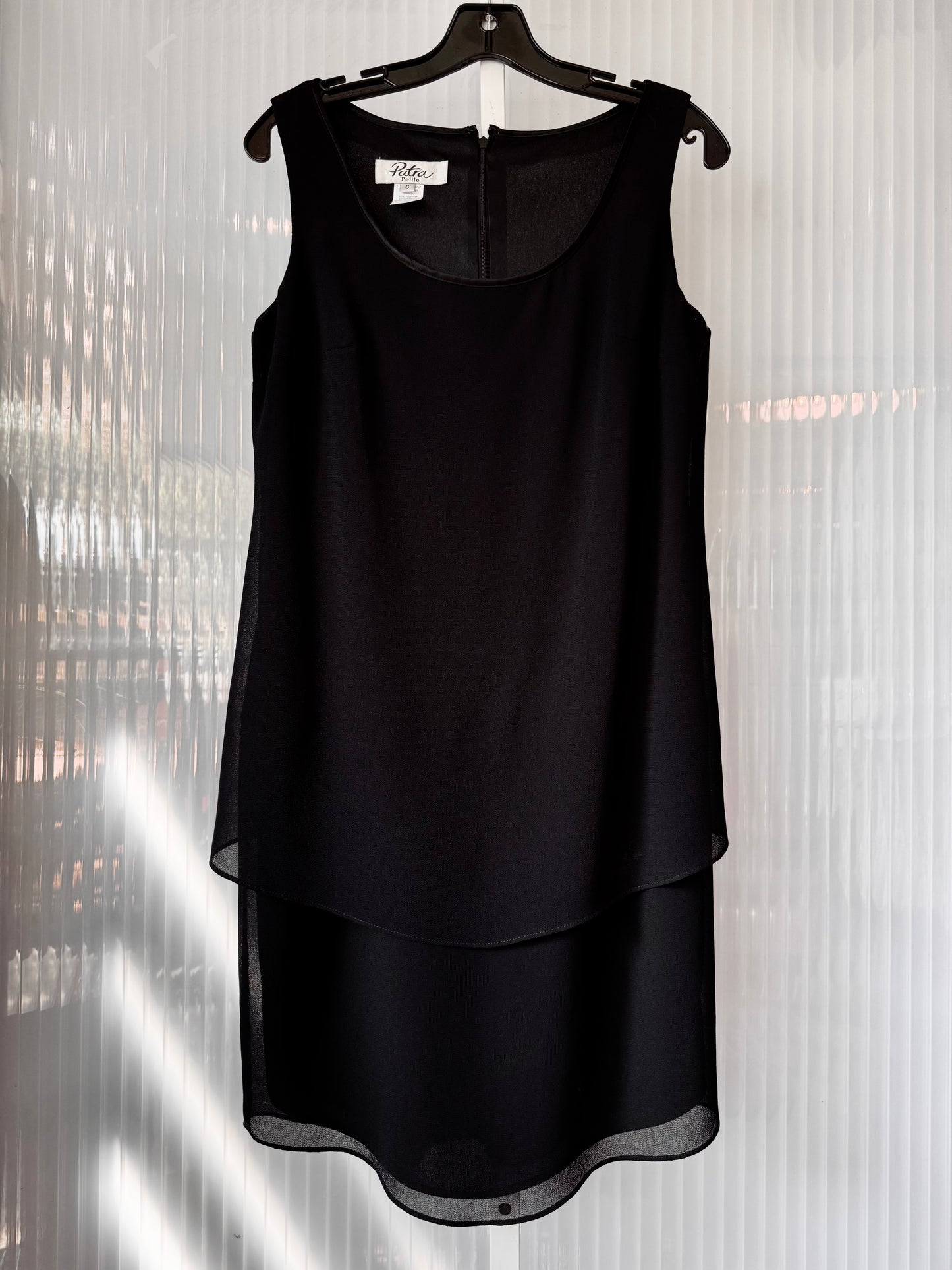 1980s Black Sleeveless Formal Dress