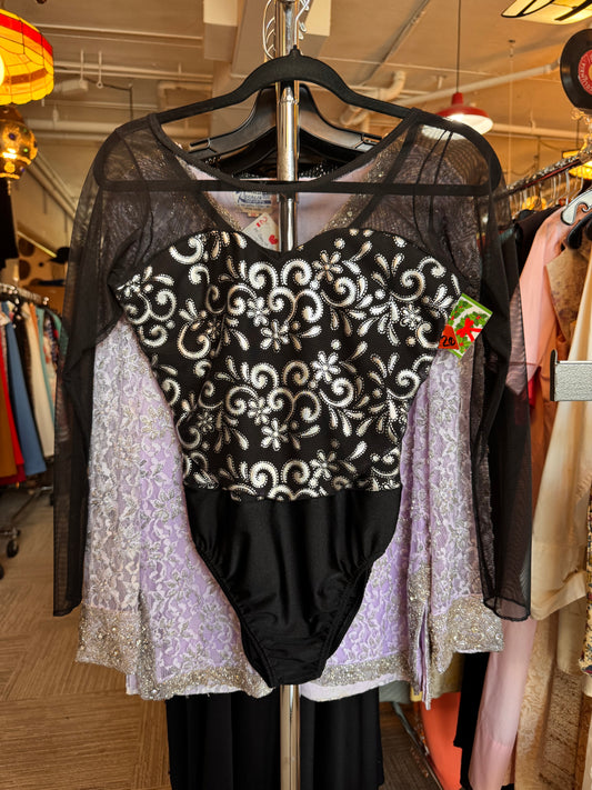 Black & Silver Leotard