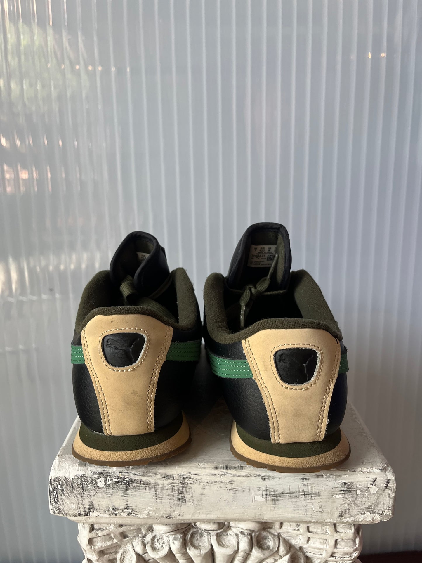 Puma Roma 70s Black/Psych Green Sneakers