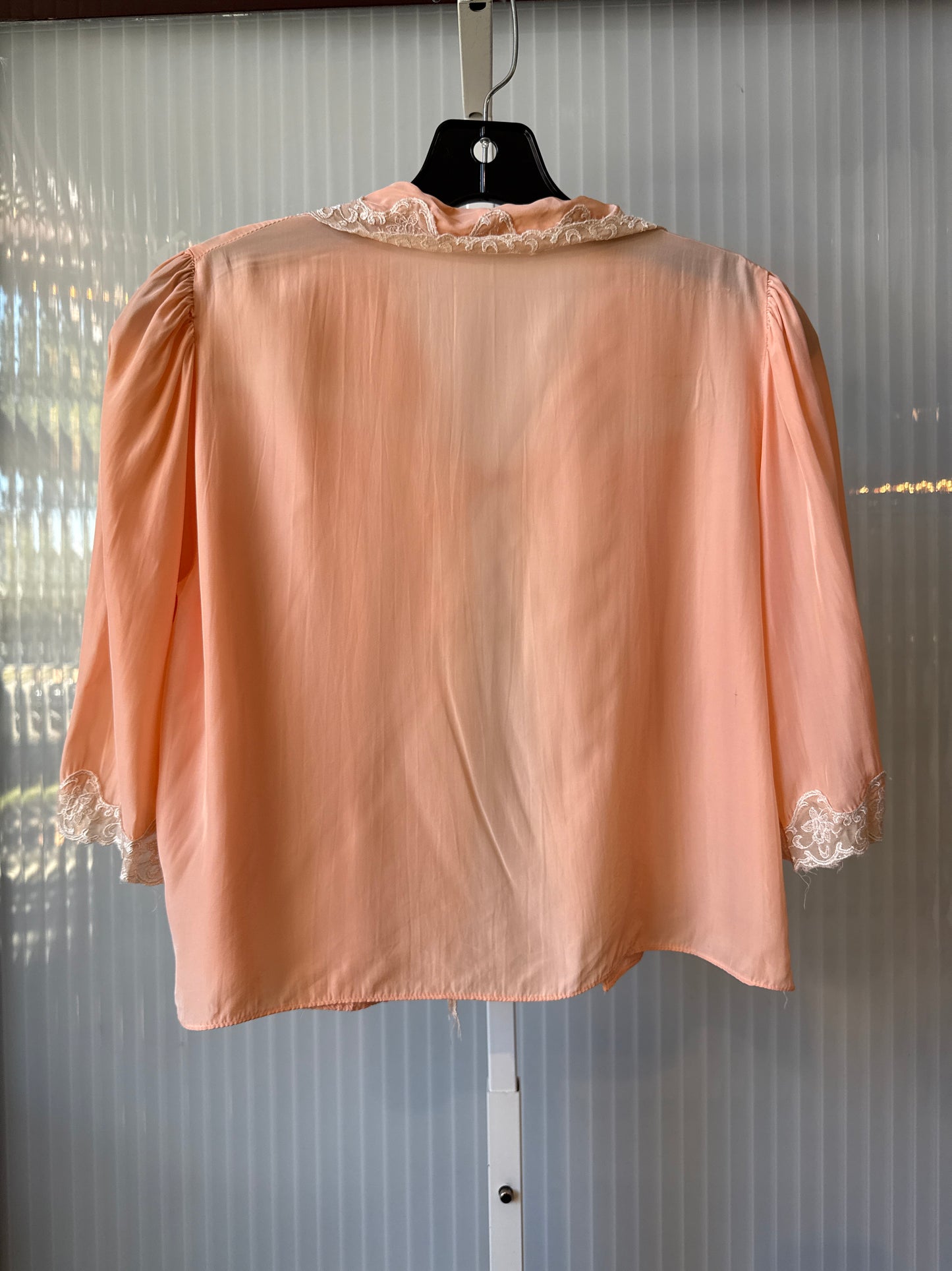 1950s Pink Lacy Bed Jacket