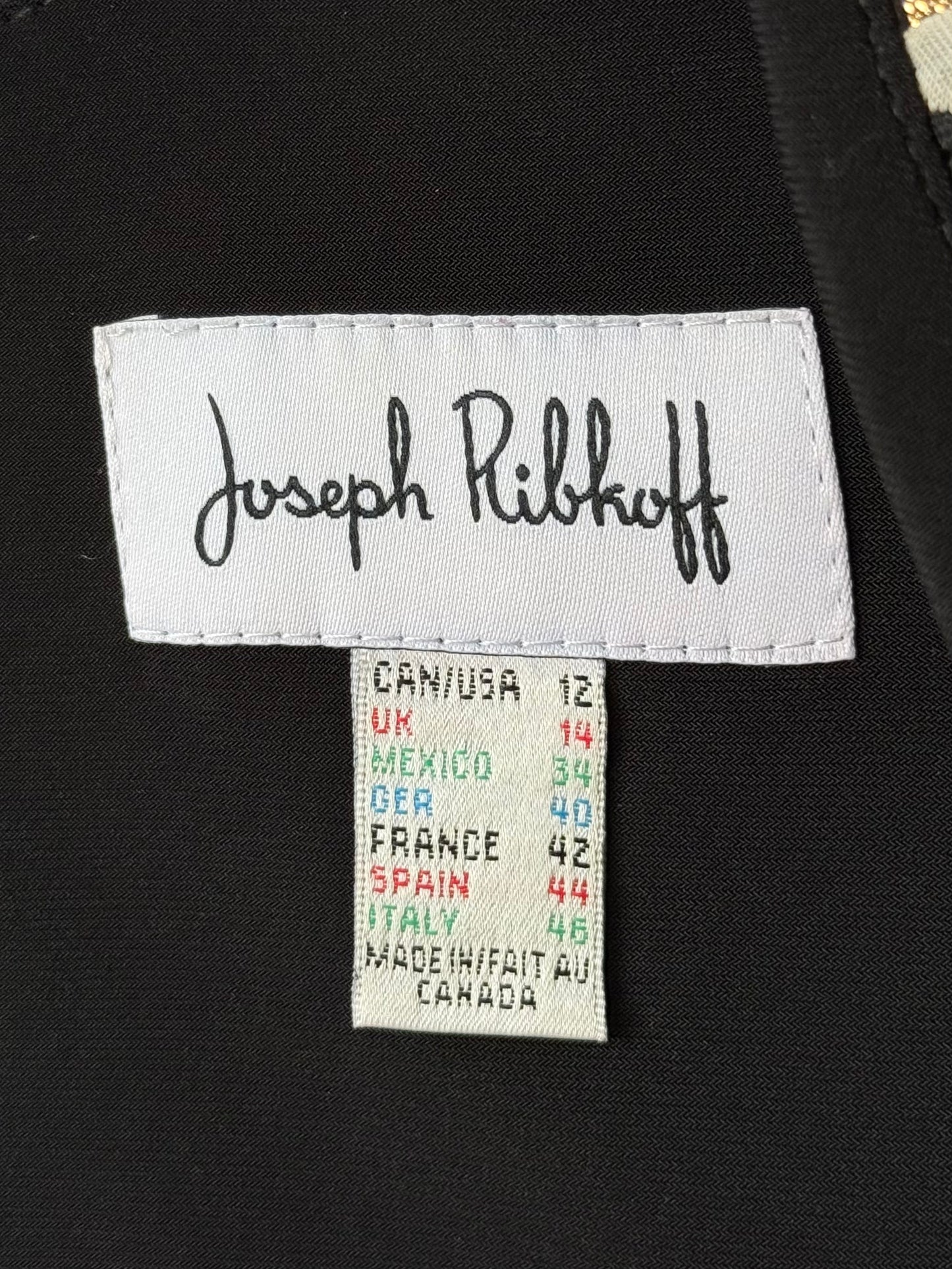 1980s Black Midi Geometric Gold Glam Dress