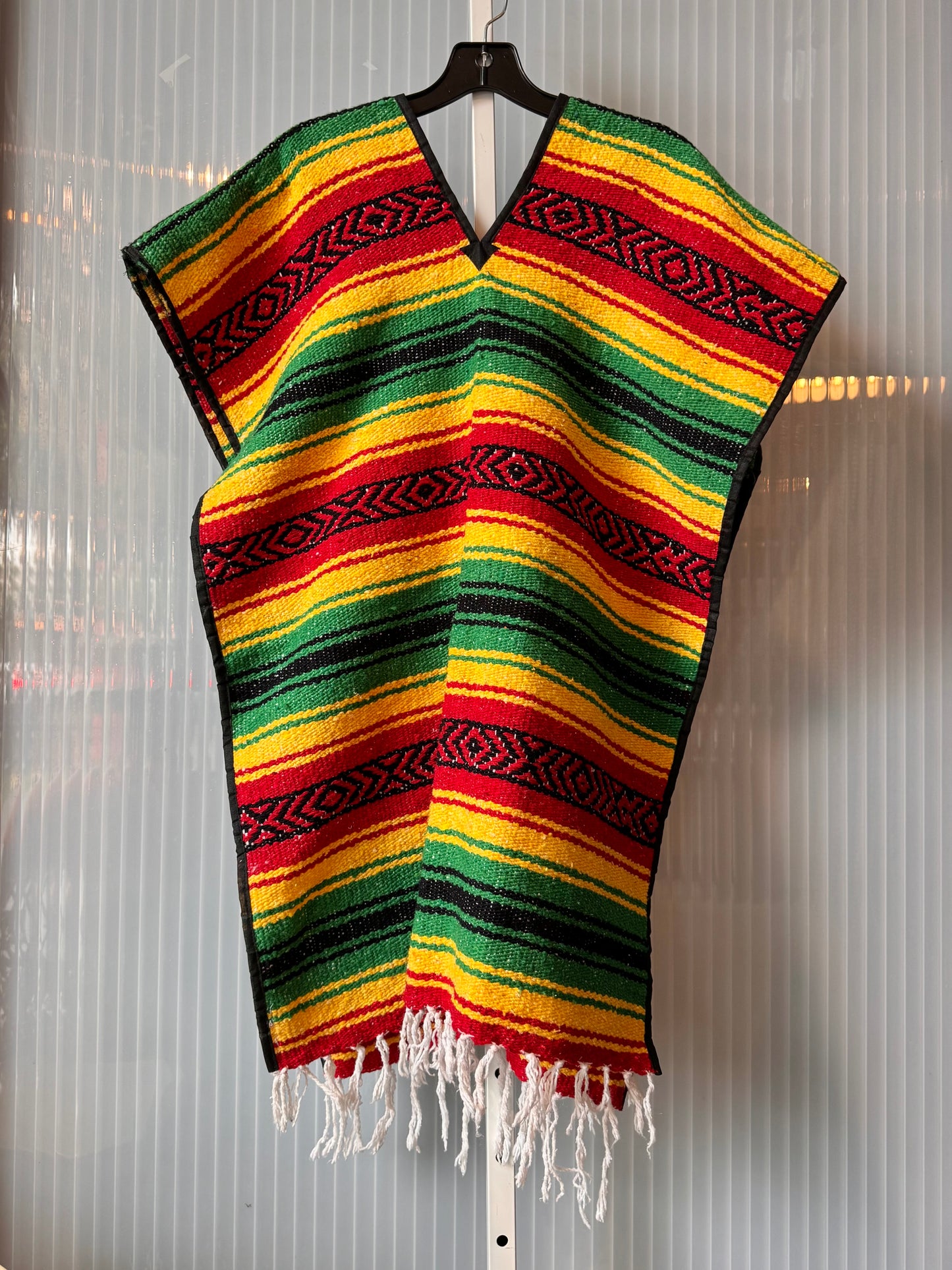 2010s Red Yellow Green Western Mexican Poncho