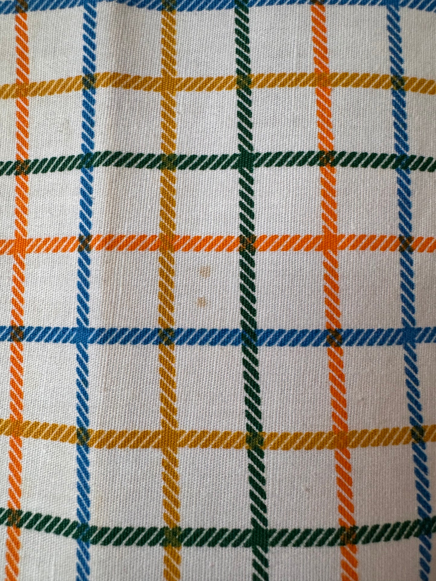 1970s Multicolor Tattersall-Check Romper