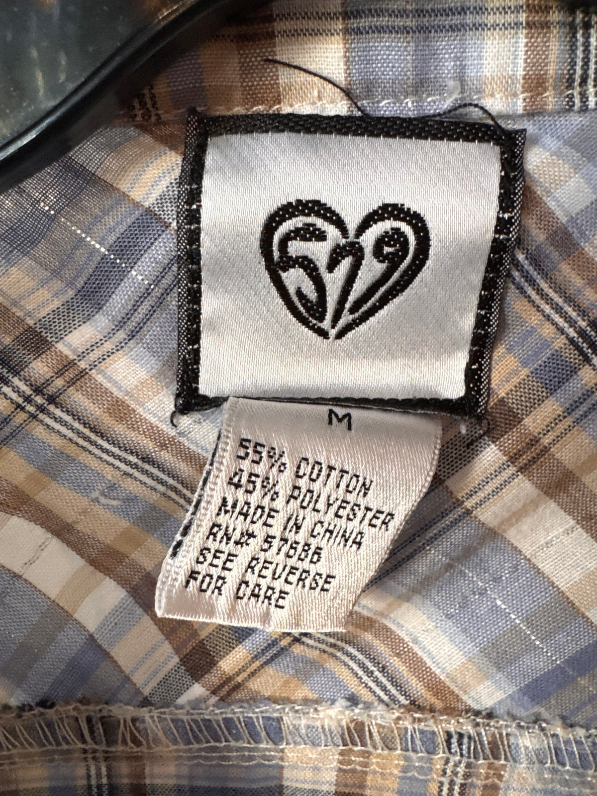 Y2K Blue Plaid Pearl-Snap Shirt