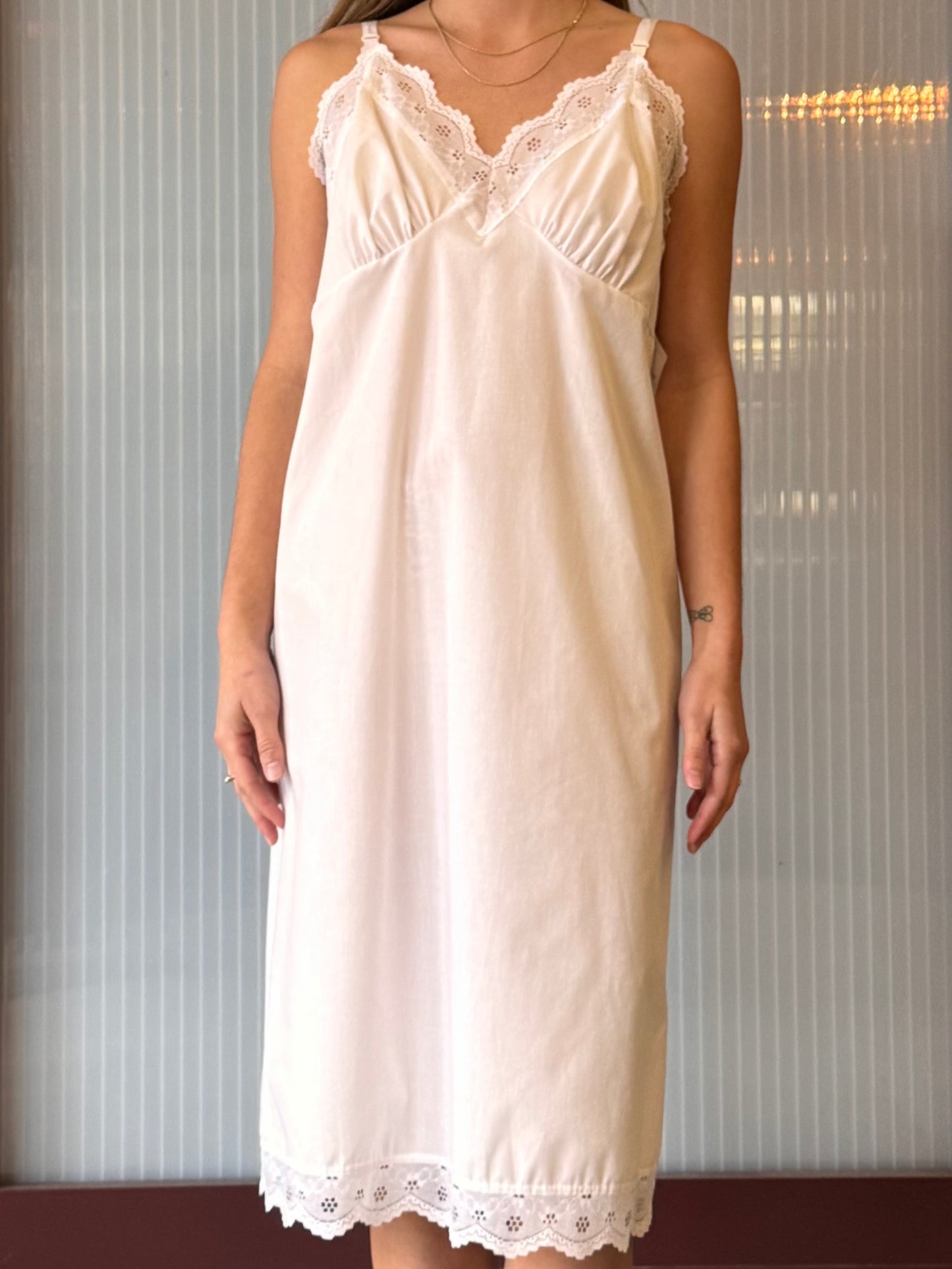 1960s Dixie Belle White Linen Slip