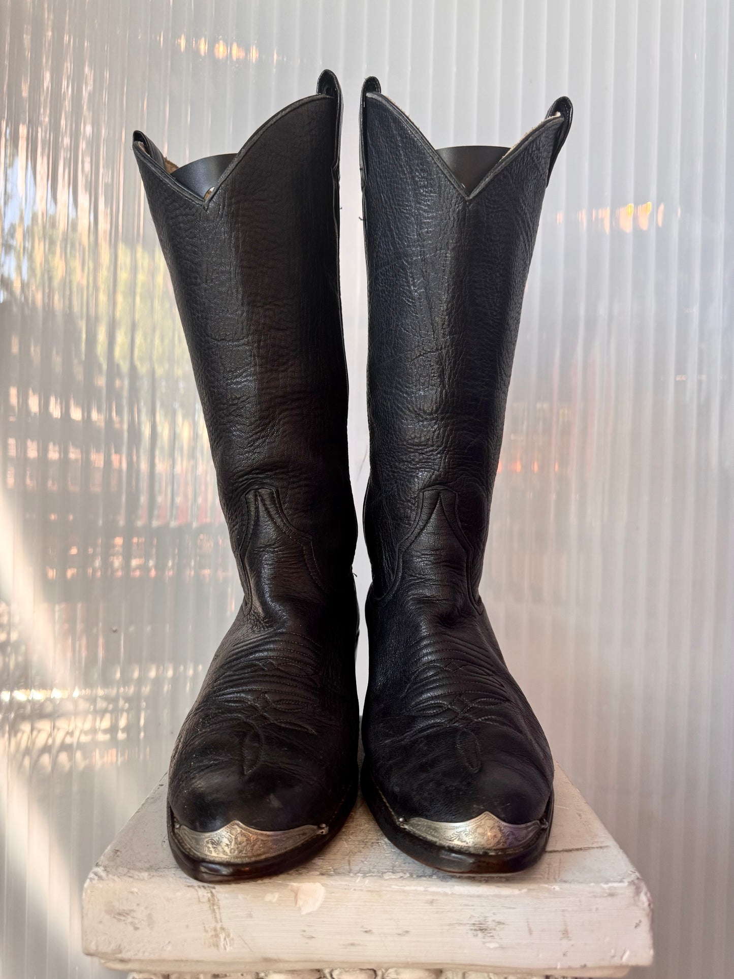 Larry Mahan Black Leather Boots