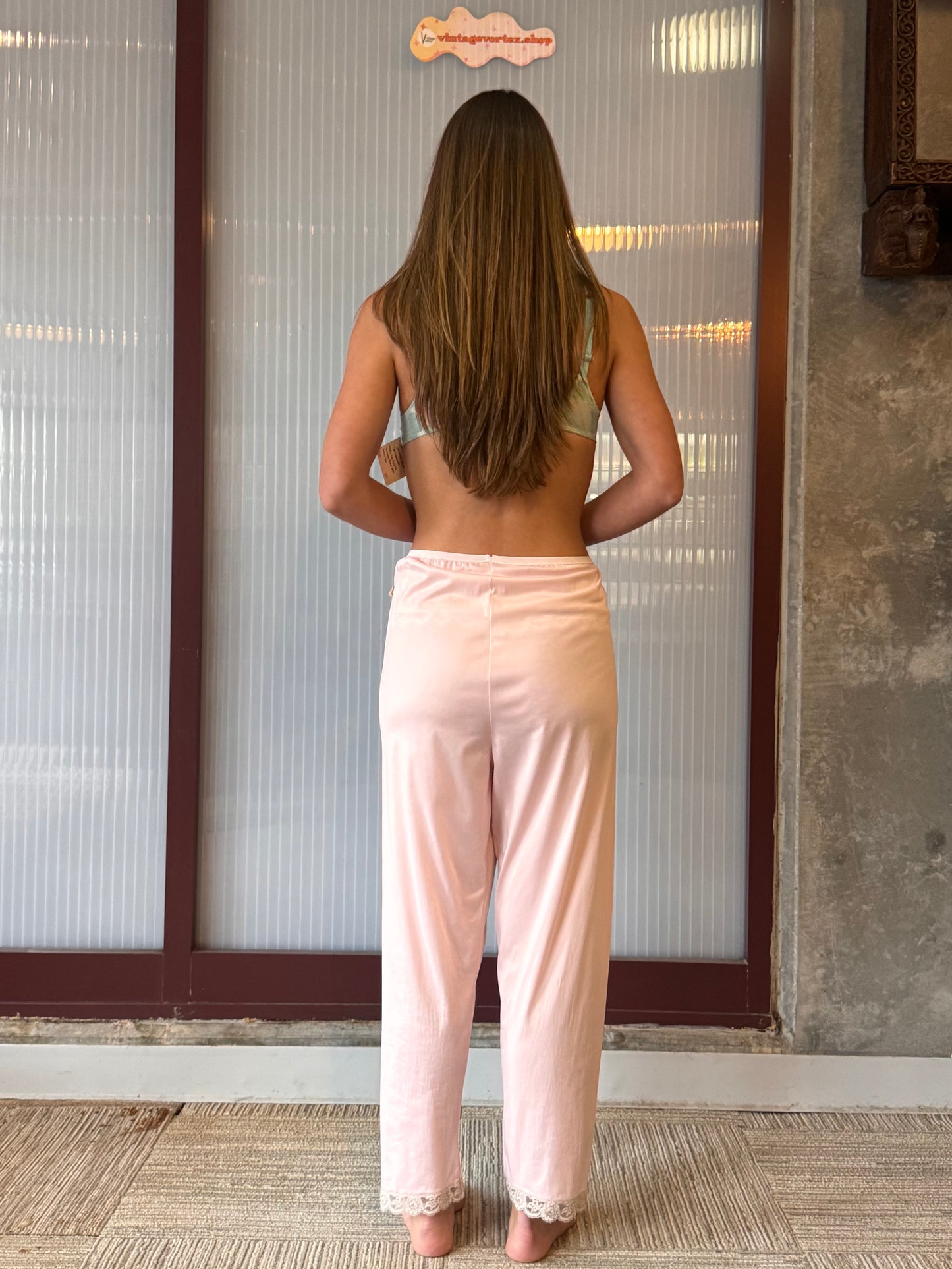 1960s Pinehurst Pink Satin Pajama Pants