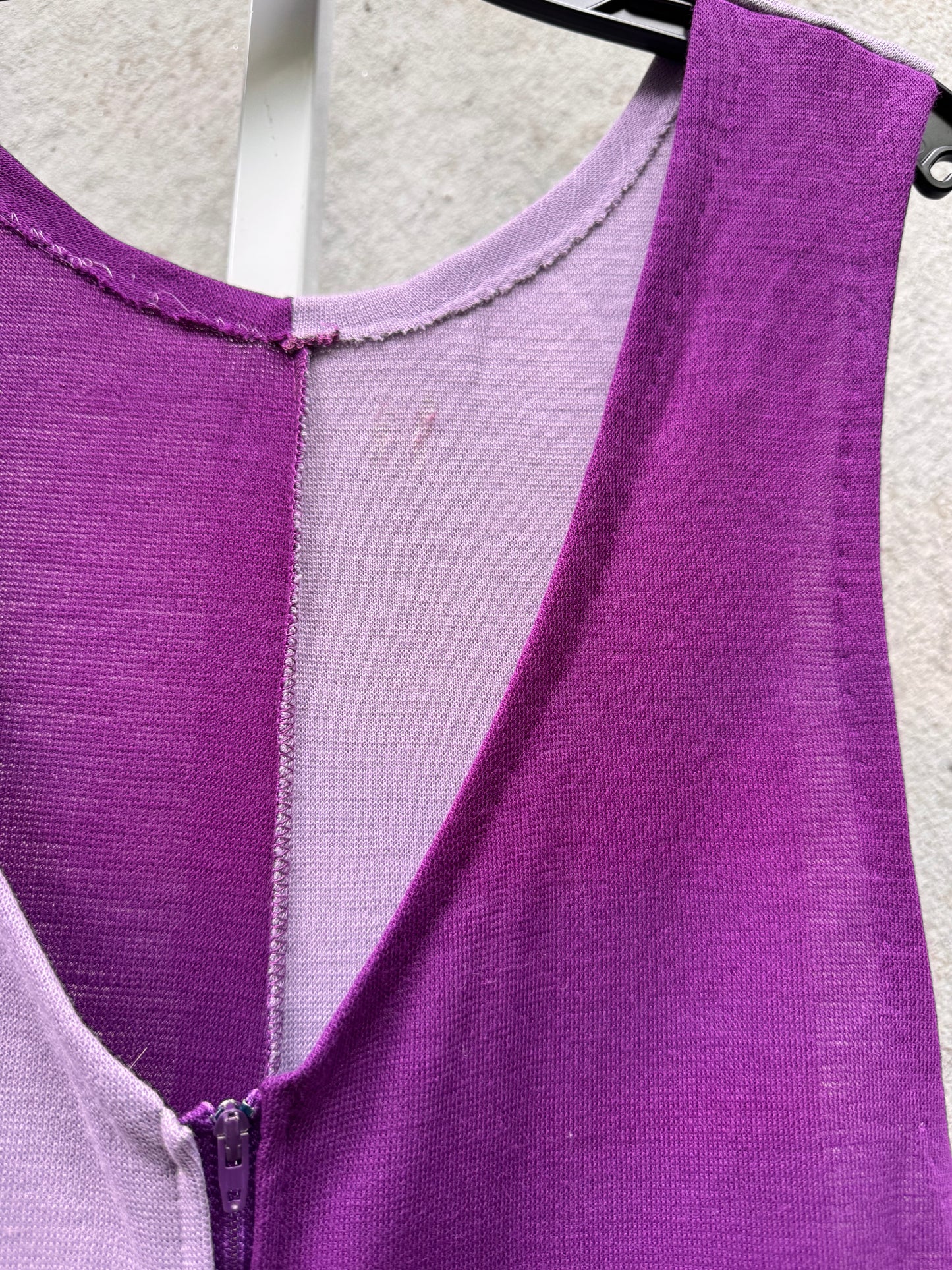1970s Purple Two-Tone Jumpsuit