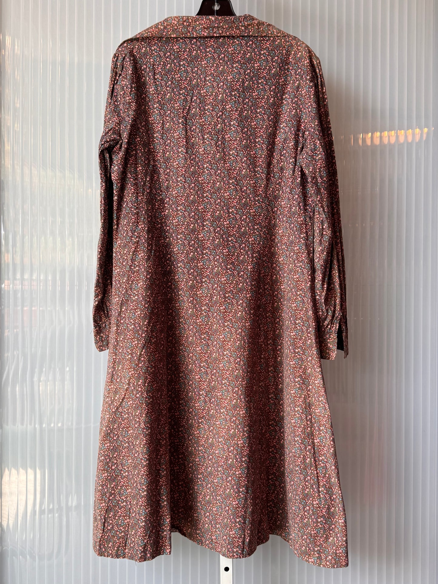 1970s Round-Collar Floral Tunic Dress