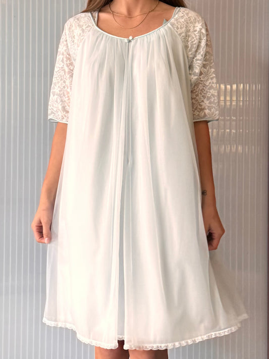 1950s Vanity Fair Blue Peignor 2-piece Set