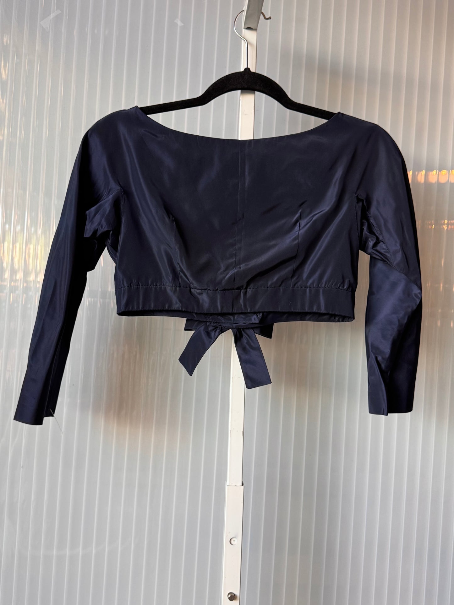 1950s Navy Blue Pleated Sleeveless Dress & Bolero