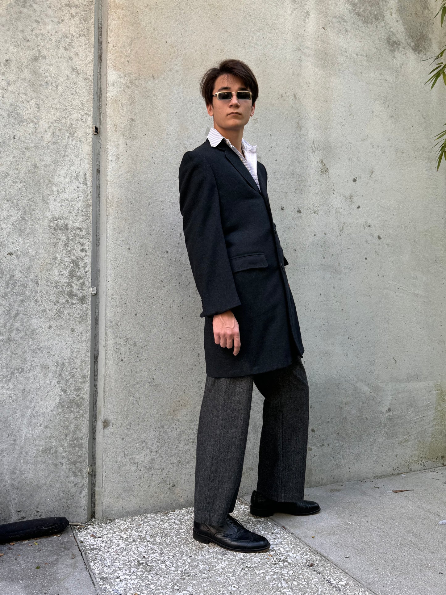 1980s Ralph Lauren Blue Striped Button-down