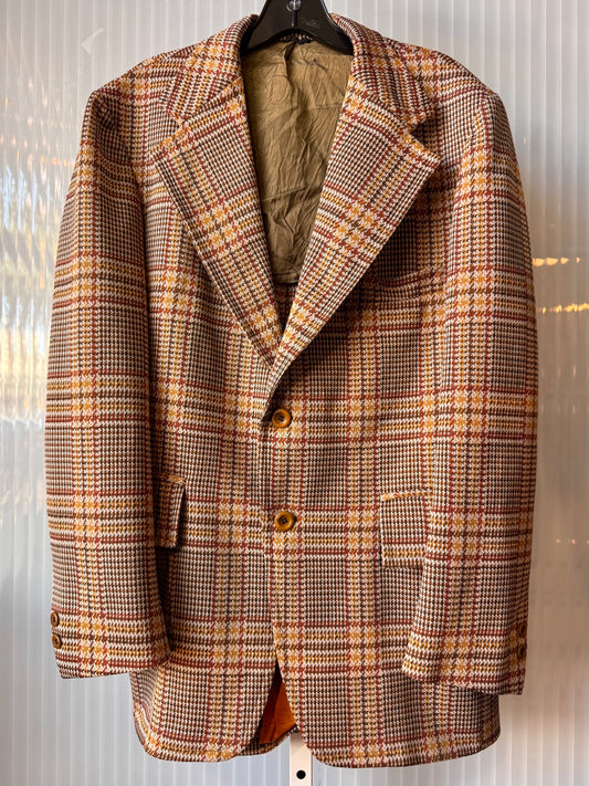 1970s Brown Glencheck Blazer