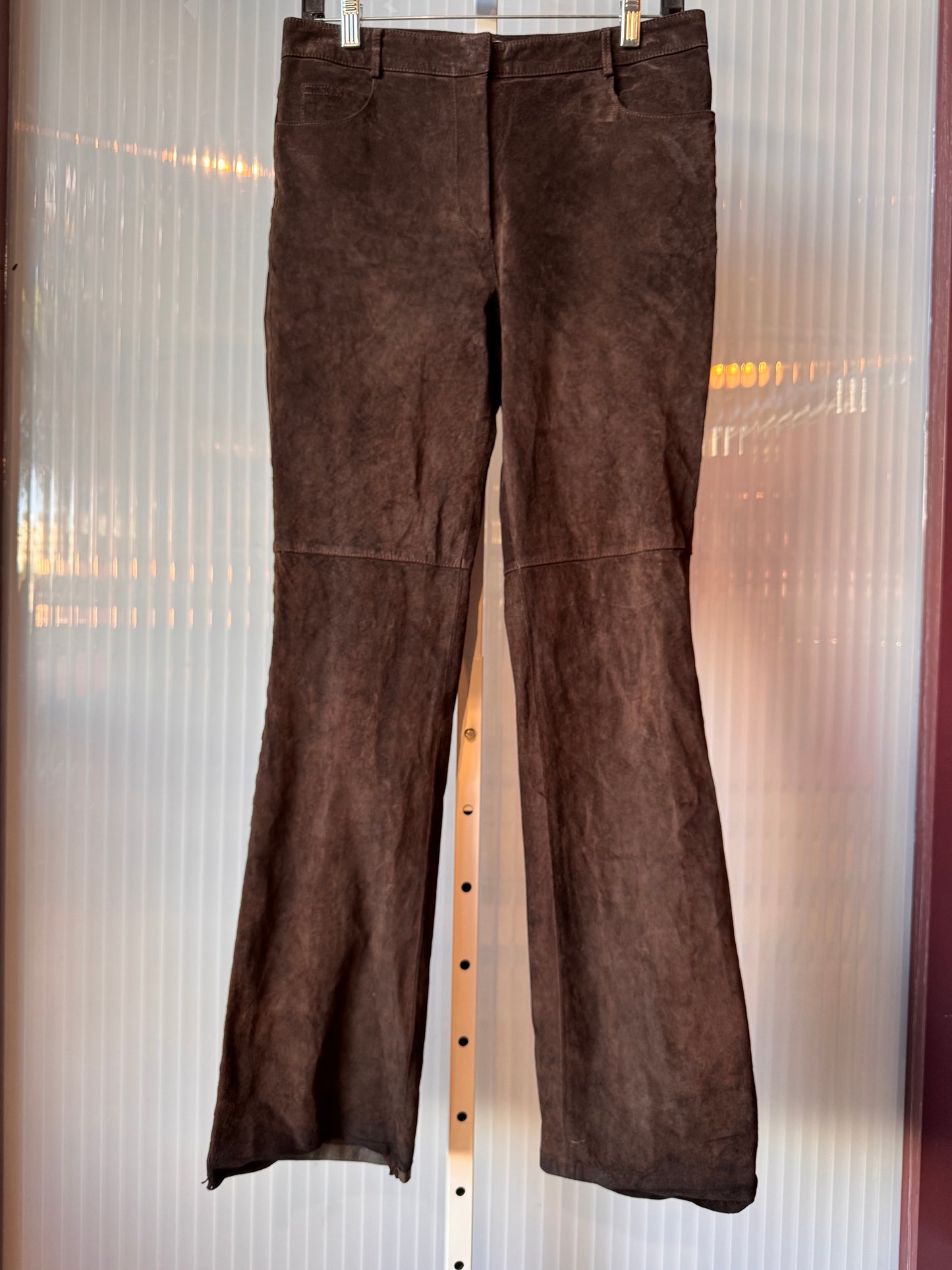 1970s Style Brown Suede Pants