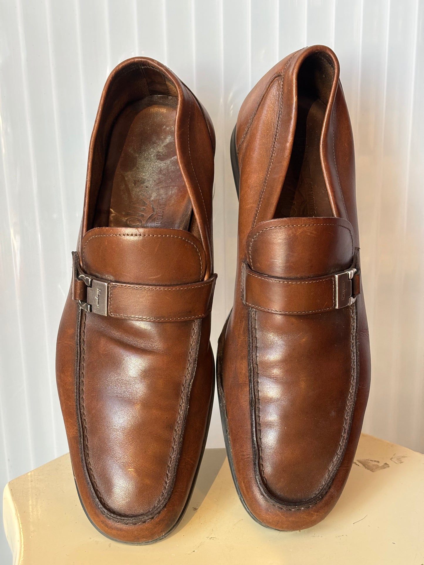 Ferragamo Men’s Brown Leather Loafers