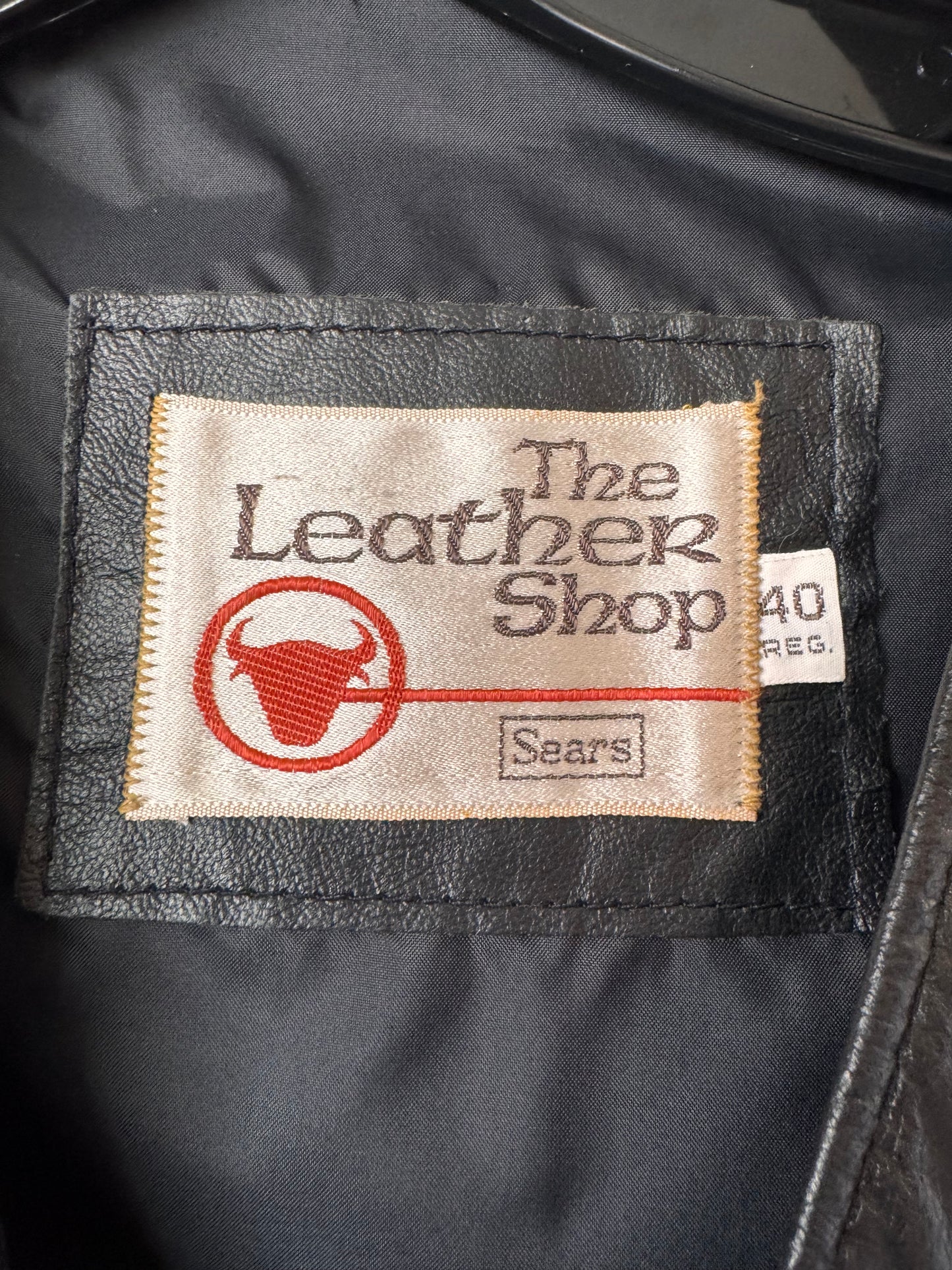 1970s Sears Black Leather Vest