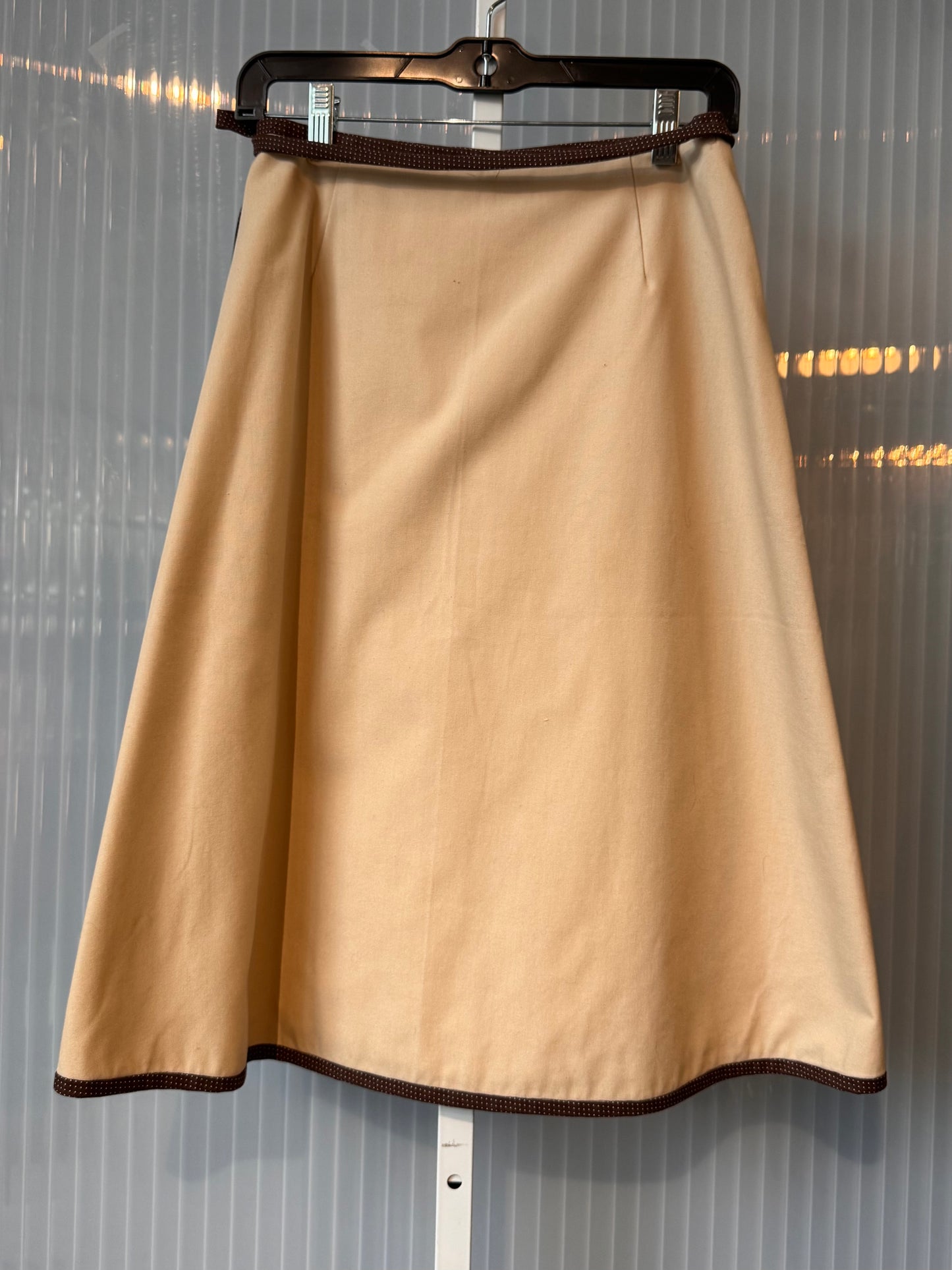 1980s Khaki Wrap Skirt with Horse Applique