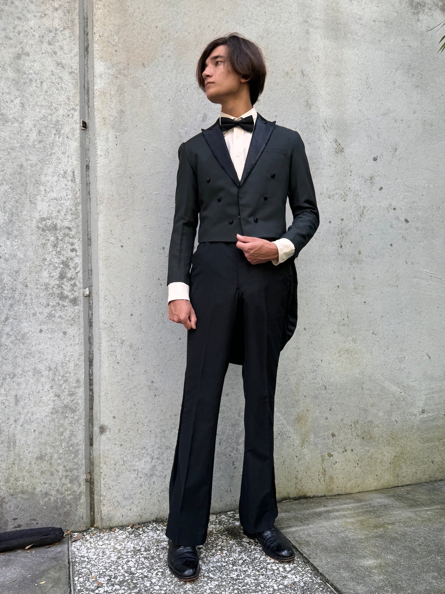 Charcoal Grey & Black Tailcoat