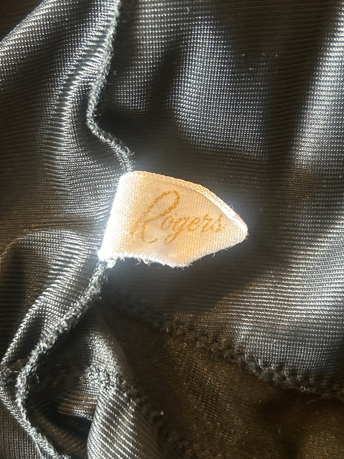 1950s Black Slip with Ruffles