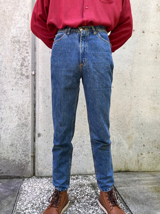 1990s Esprit Medium-Wash High-Waisted Taper Jeans