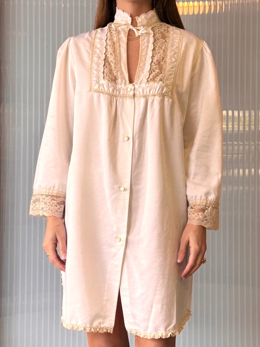 1980s Bert Yelin Iris White Nightgown